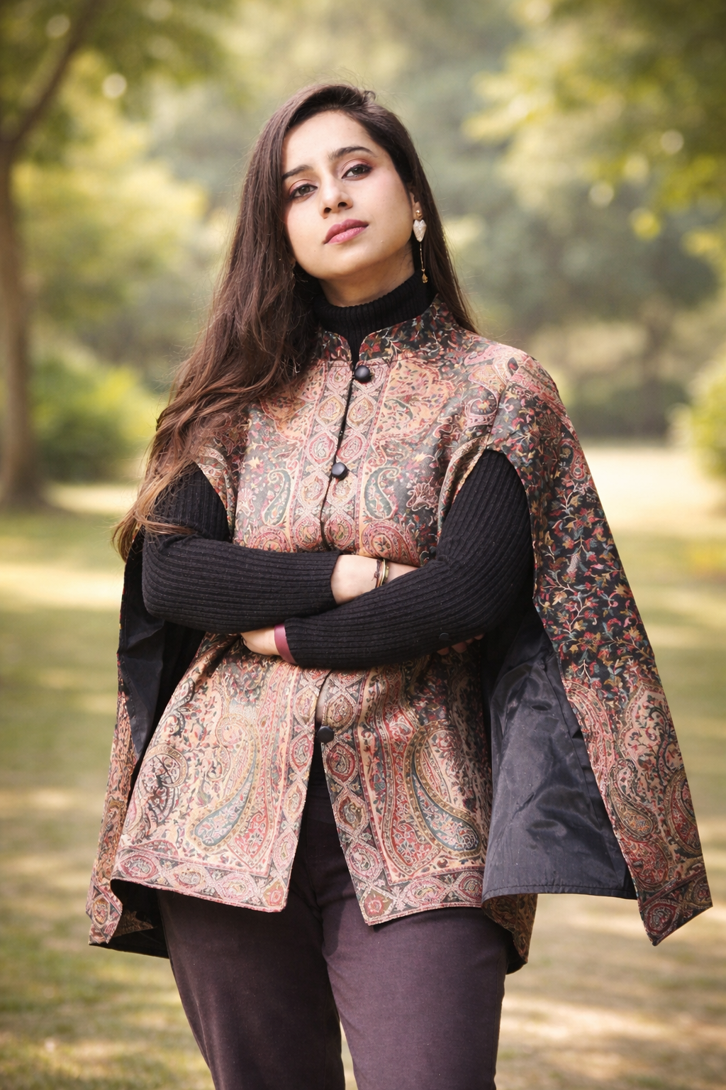 Black Kani Cape Jacket