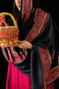 Black Handmade Kashmiri Embroidered Shawl