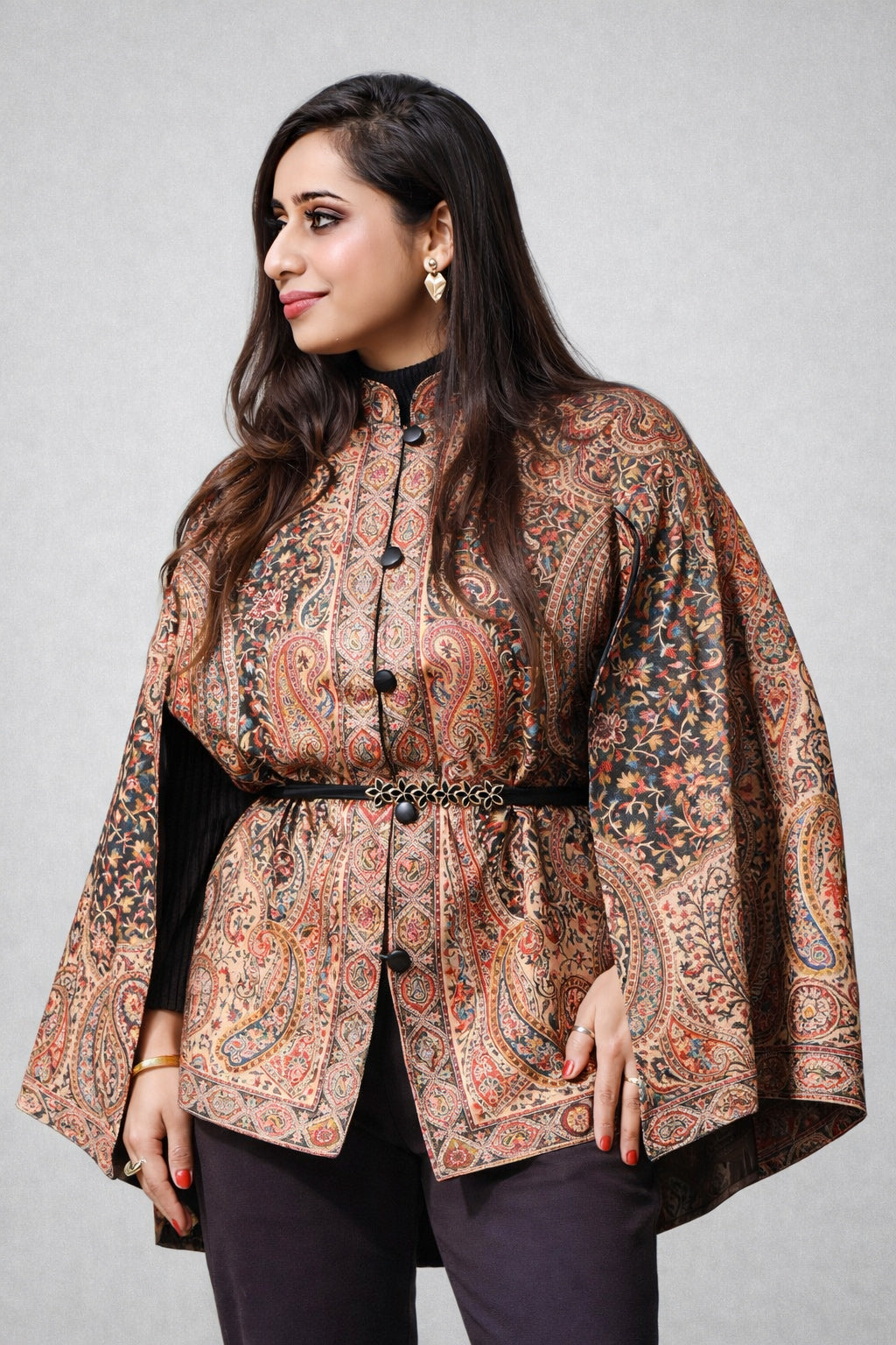 Black Kani Cape Jacket