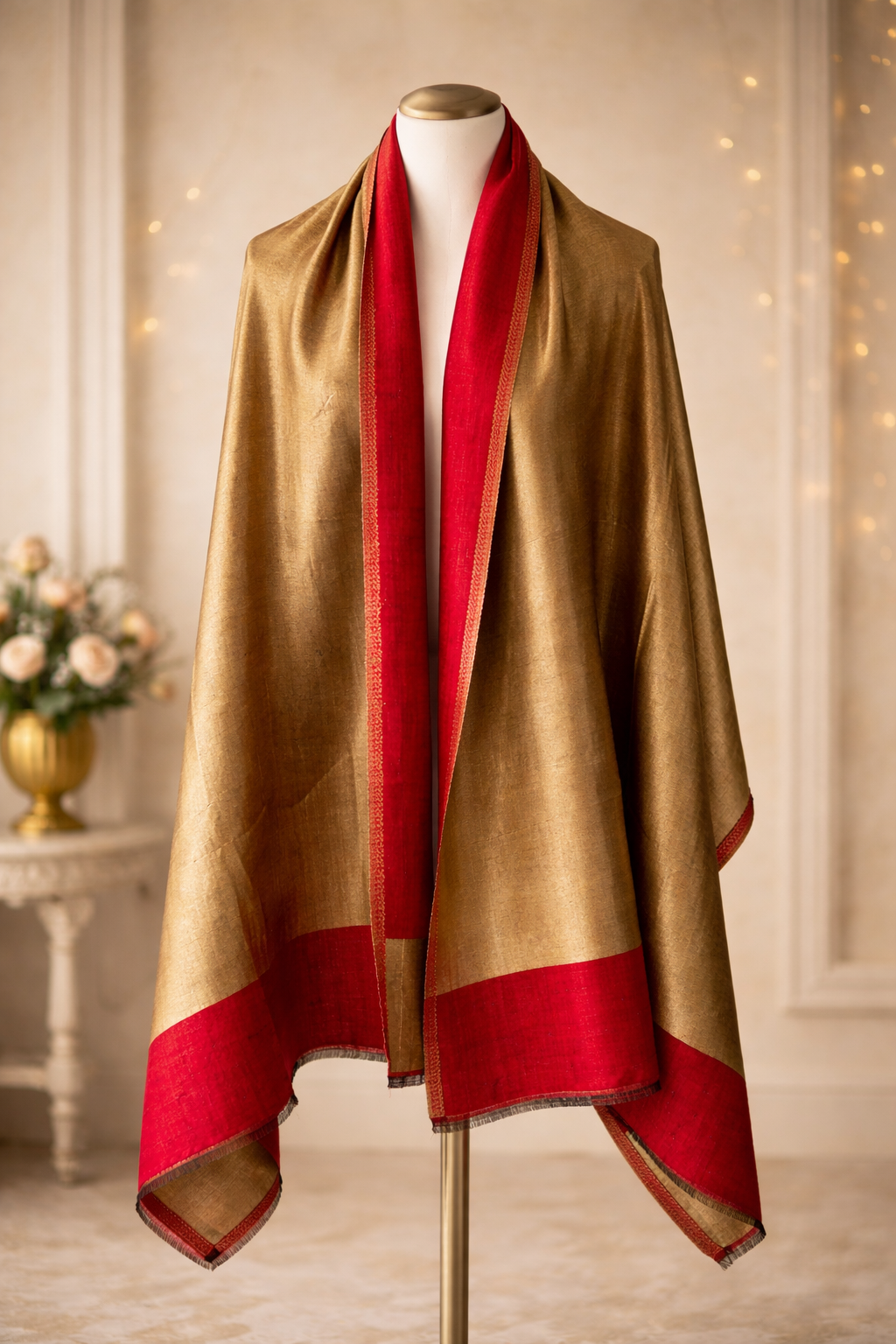 Kashmiri Moonlight Red Pashmina Stole