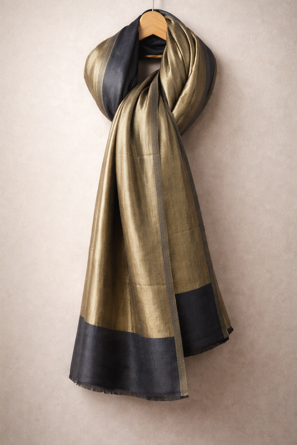 Kashmiri Moonlight Charcoal Pashmina Stole