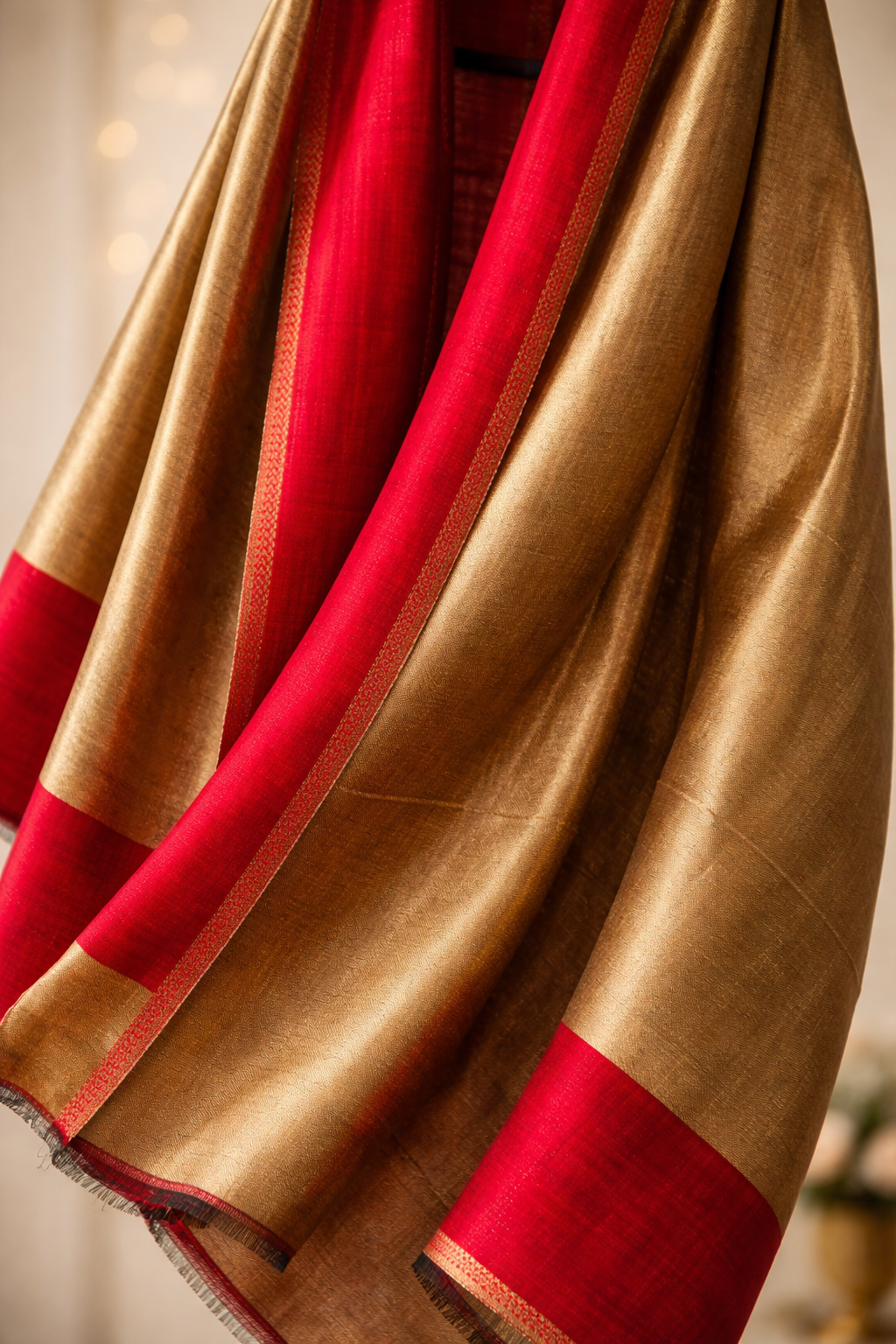 Kashmiri Moonlight Red Pashmina Stole