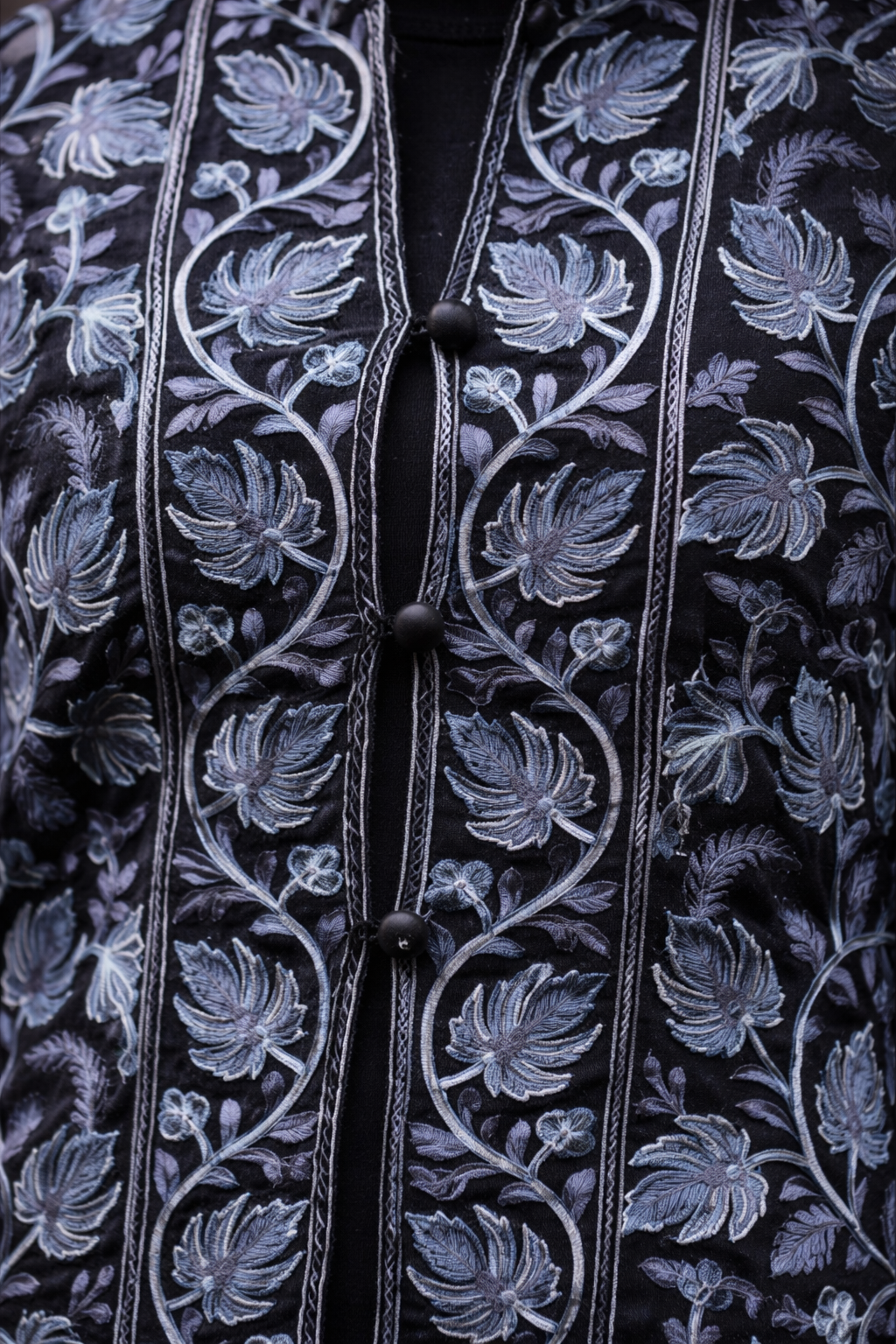 Midnight Bloom Aari Work Jacket