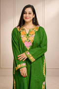 Emerald Green Aari Work Phiran