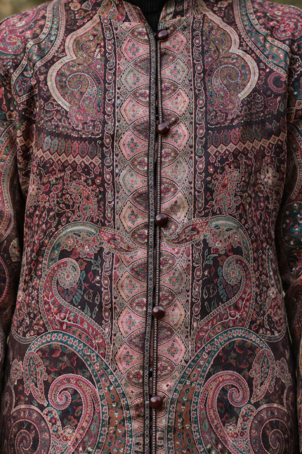 Zoya Wine Kani Statement Jacket